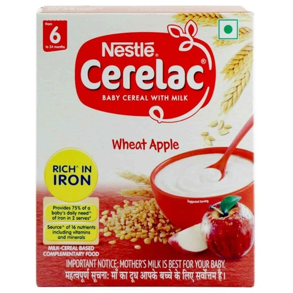 Cerelac Baby Cereal with Milk Wheat Apple 6 months + (Stage 1) 300g