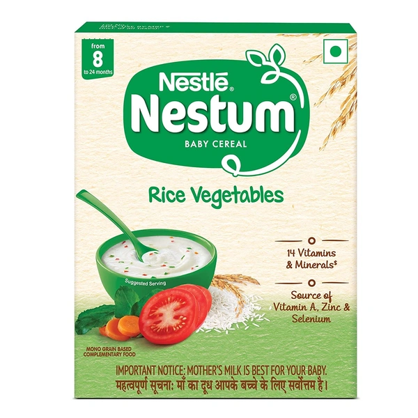 Nestle Nestum Baby Cereal Rice Vegetables (From 8 Months+) Powder, 300g