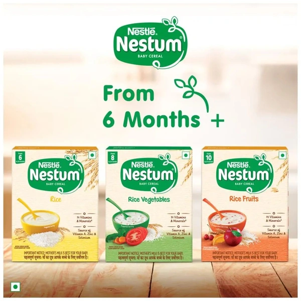 Nestle Nestum Baby Cereal Rice Fruits (From 10 to 24 Months) Powder, 300g