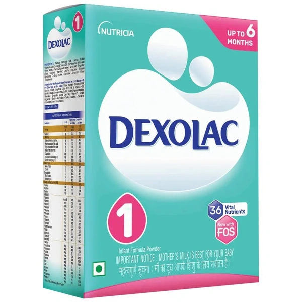 Dexolac Infant Formula Powder - Stage 1, Up to 6 Months, Contains Nutrients, 400g