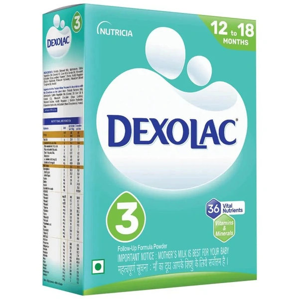 Dexolac Follow-up Formula Powder - Stage 3, After 12 Months, Contains Nutrients, 400g