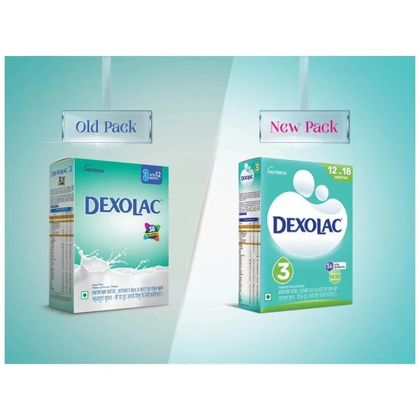 Dexolac Follow-up Formula Powder - Stage 3, After 12 Months, Contains Nutrients, 400g