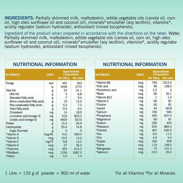 Dexolac Follow-up Formula Powder - Stage 3, After 12 Months, Contains Nutrients, 400g