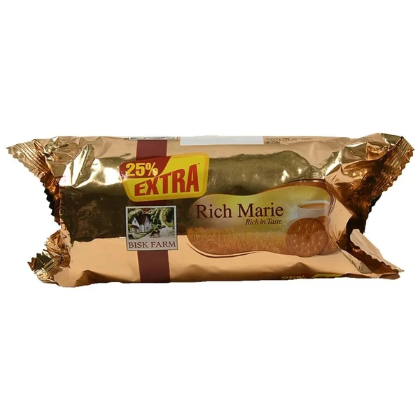 Bisk Farm Biscuits - Rich Marie, Light & Crunchy, Teatime Snack, 80g Pouch