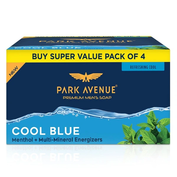 Park Avenue Cool Blue Soap 125g (Pack of 4)