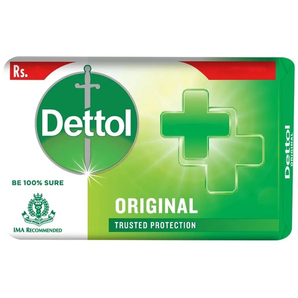 Dettol Bathing Soap Bar - Original, 99.99% Germ Protection - 75g