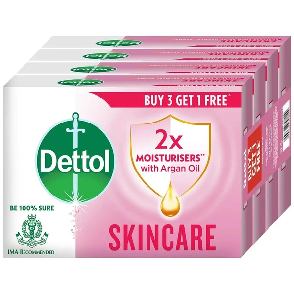 Dettol Skincare Pure Glycerine Soap,Protection, 75g Buy 3 Get 1 Free