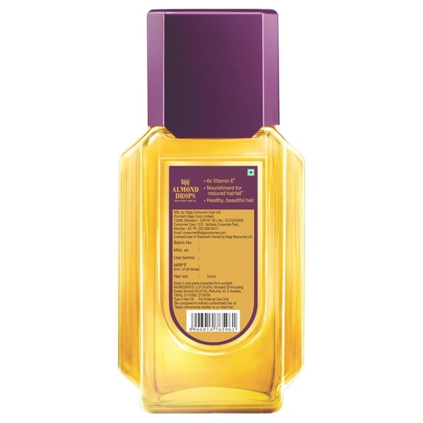 Bajaj Almond Drops Non Sticky Hair Oil 95ml