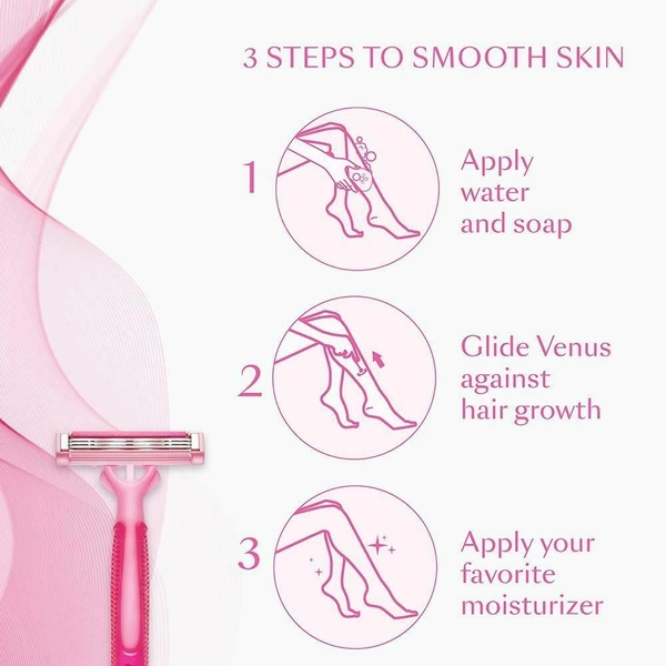 Gillette Simply Venus Manual Shaving Razor 3 Blades for Women - 