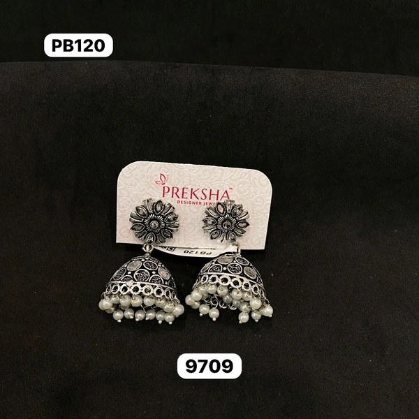 Oxidised Jhumki 