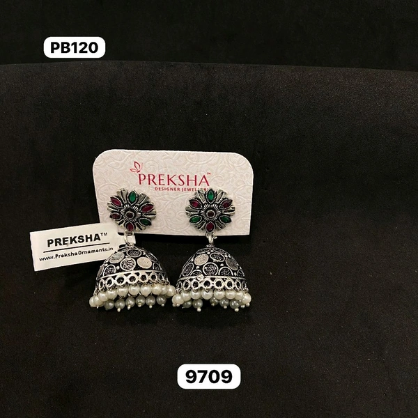 Oxidised Jhumki 