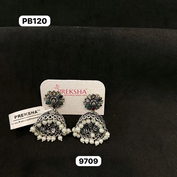 Oxidised Jhumki 