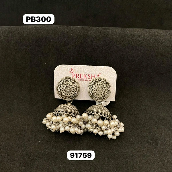 Oxidised Jhumki 