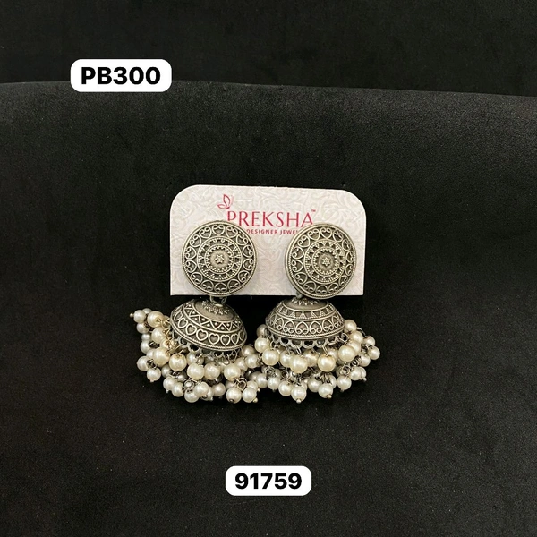 Oxidised Jhumki 