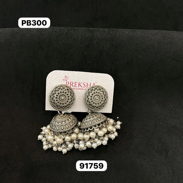 Oxidised Jhumki 