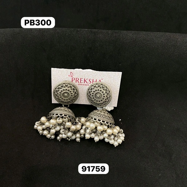 Oxidised Jhumki 