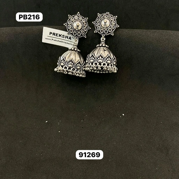 Oxidised Jhumki 