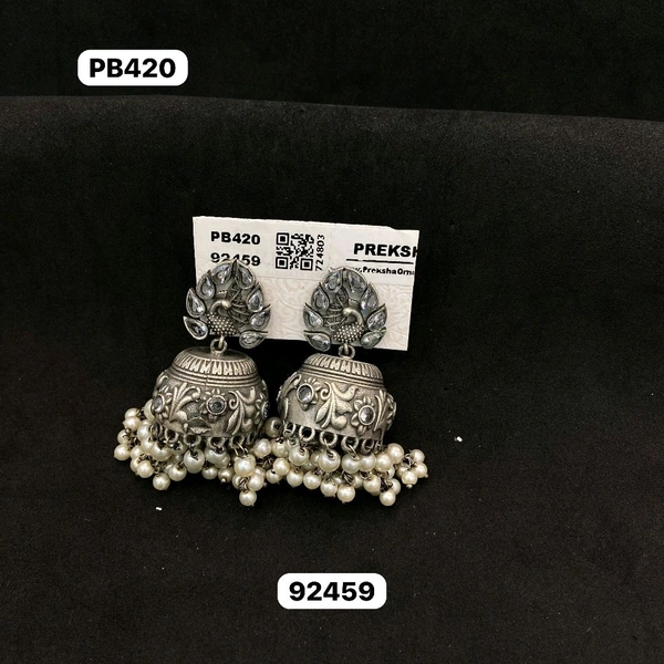 Oxidised Jhumki 