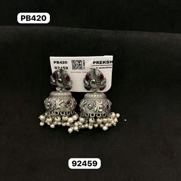 Oxidised Jhumki 