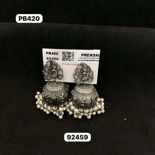 Oxidised Jhumki 