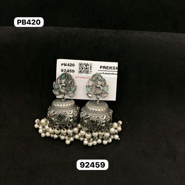 Oxidised Jhumki 