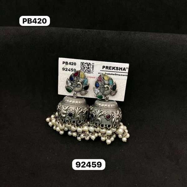 Oxidised Jhumki 