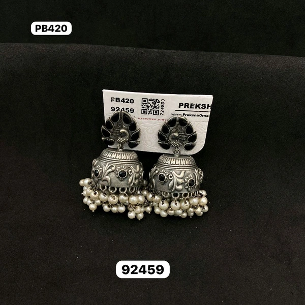 Oxidised Jhumki 