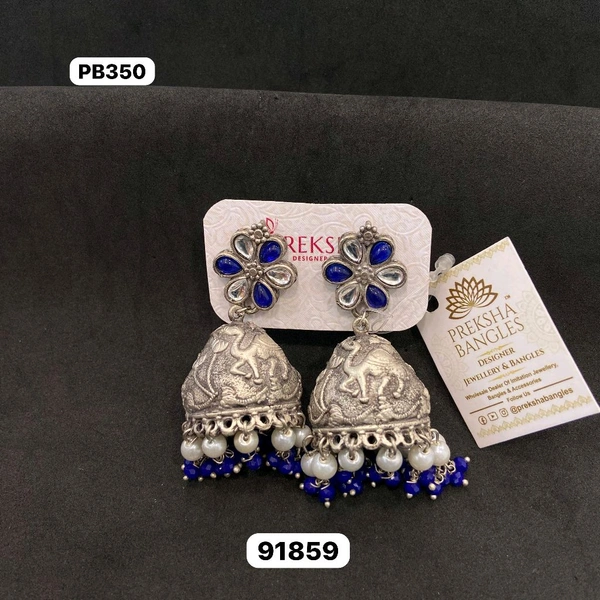 Oxidised Jhumki 