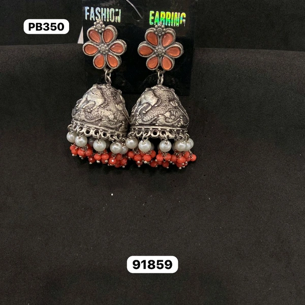 Oxidised Jhumki 