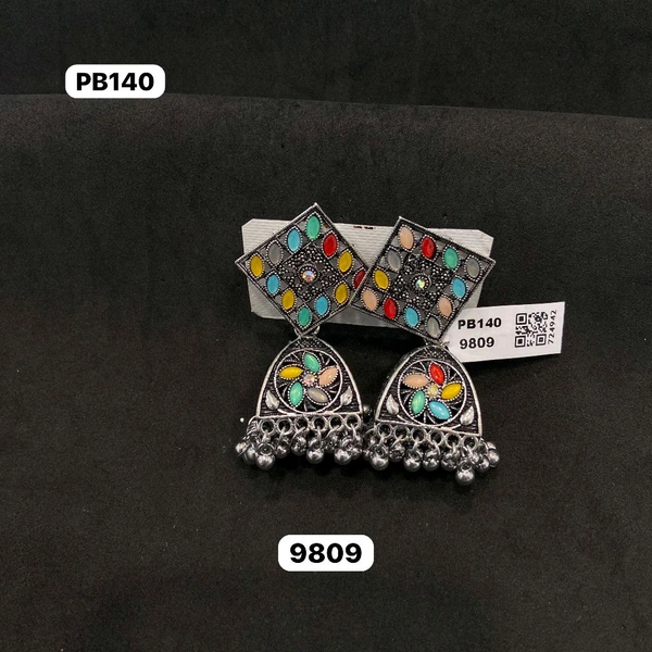 Oxidised Jhumki 