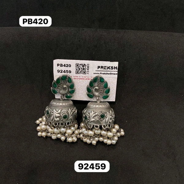 Oxidised Jhumki 