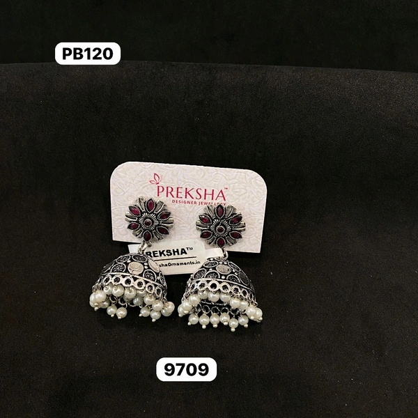 Oxidised Jhumki 