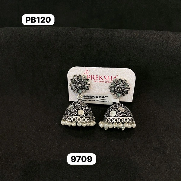 Oxidised Jhumki 