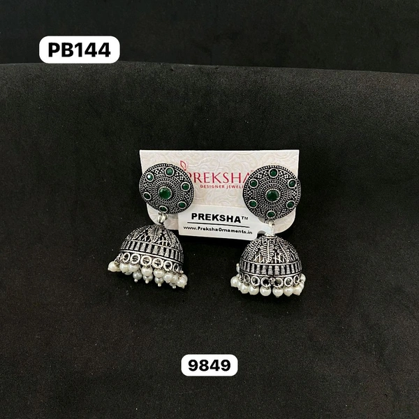 Oxidised Jhumki 