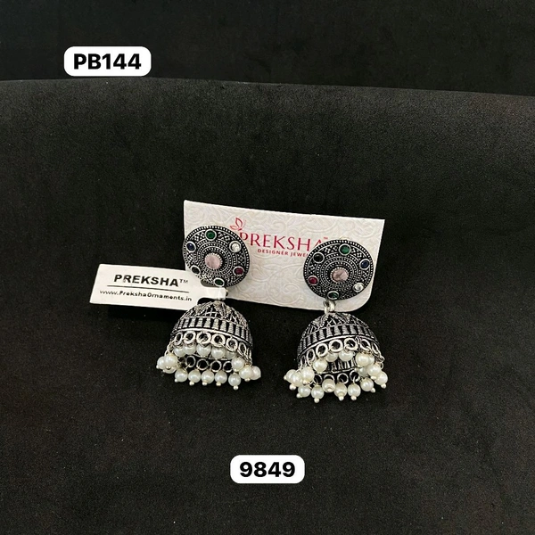 Oxidised Jhumki 
