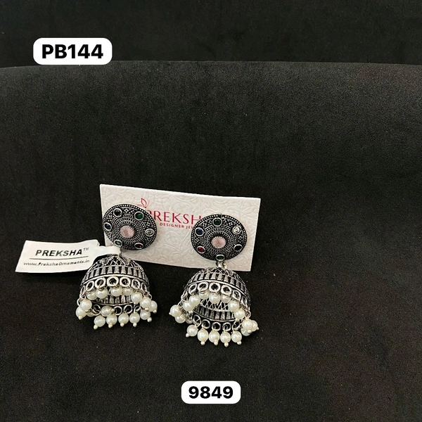 Oxidised Jhumki 