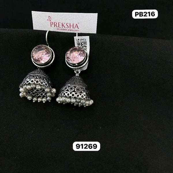 Oxidised Jhumki 