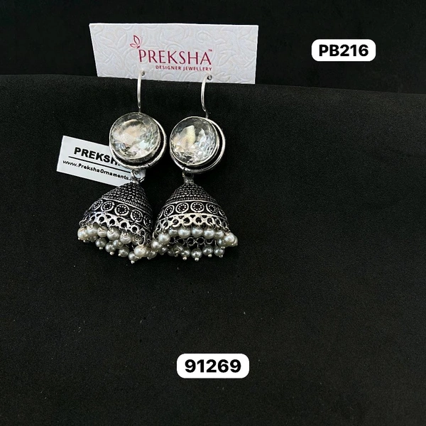 Oxidised Jhumki 