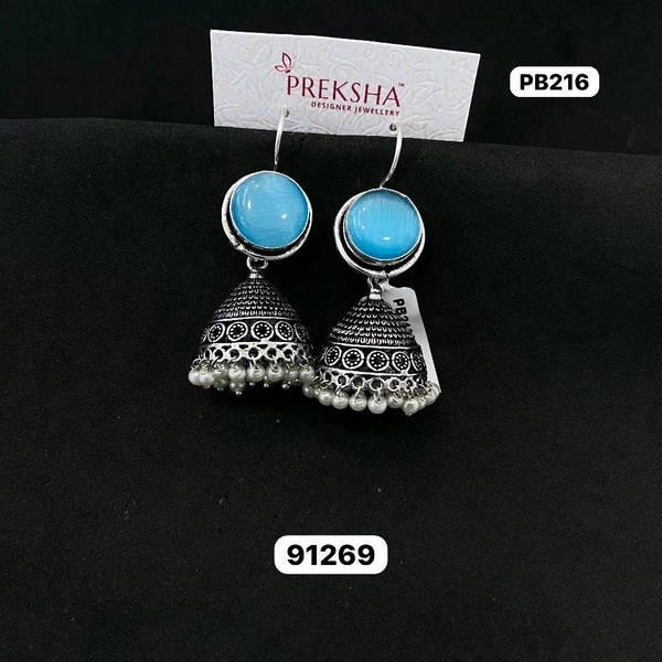 Oxidised Jhumki 