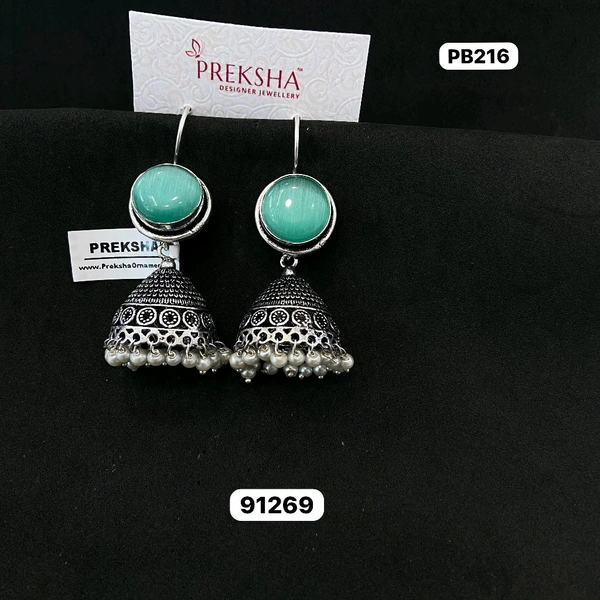 Oxidised Jhumki 