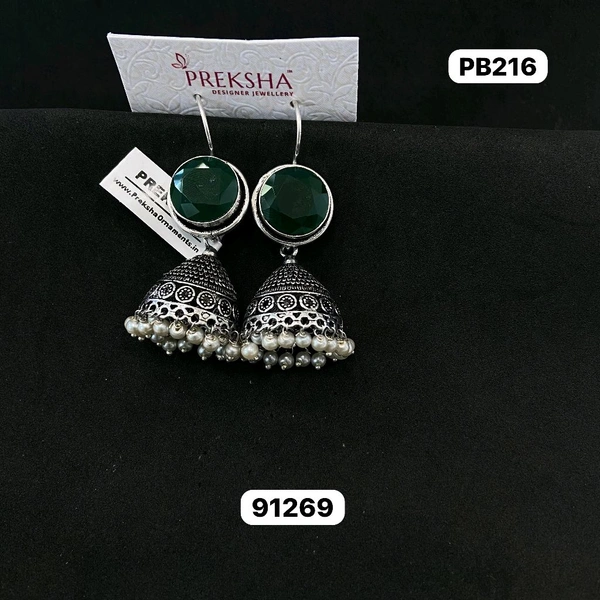 Oxidised Jhumki 