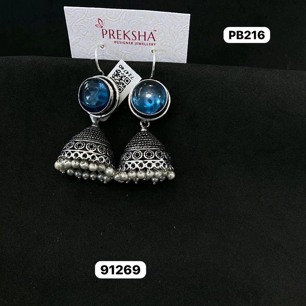 Oxidised Jhumki 