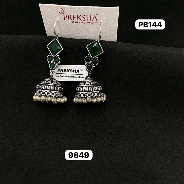 Oxidised Jhumki 