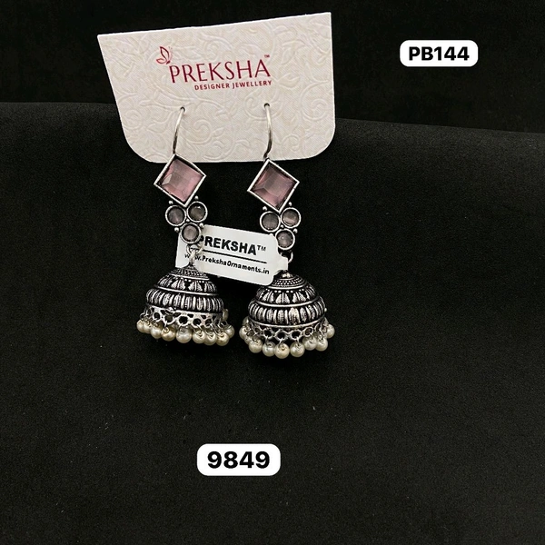Oxidised Jhumki 