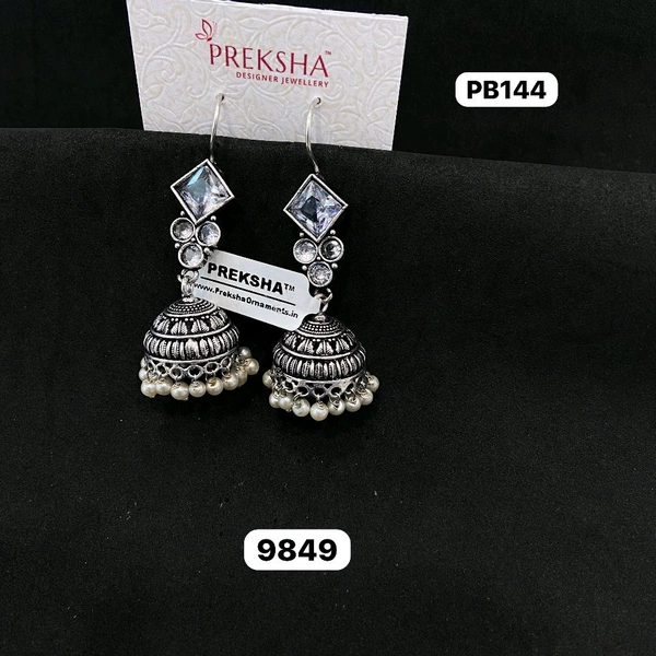 Oxidised Jhumki 