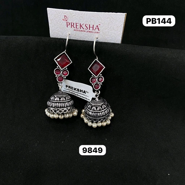 Oxidised Jhumki 