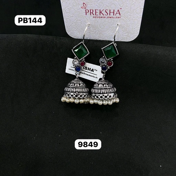 Oxidised Jhumki 