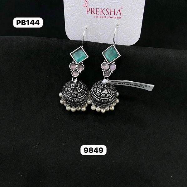 Oxidised Jhumki 