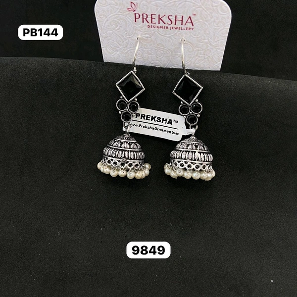 Oxidised Jhumki 