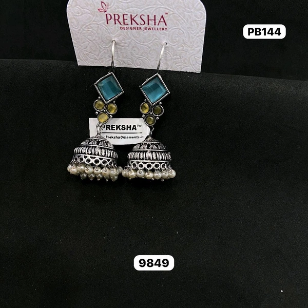 Oxidised Jhumki 